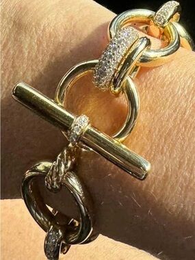 David Yurman Mercer Solid 18k Gold & Diamonds retails 22k small
